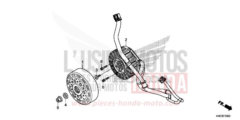 A.C.G. STARTER for Forza 125 MAT CYNOS GRAY METALLIC (NH312) from 2018